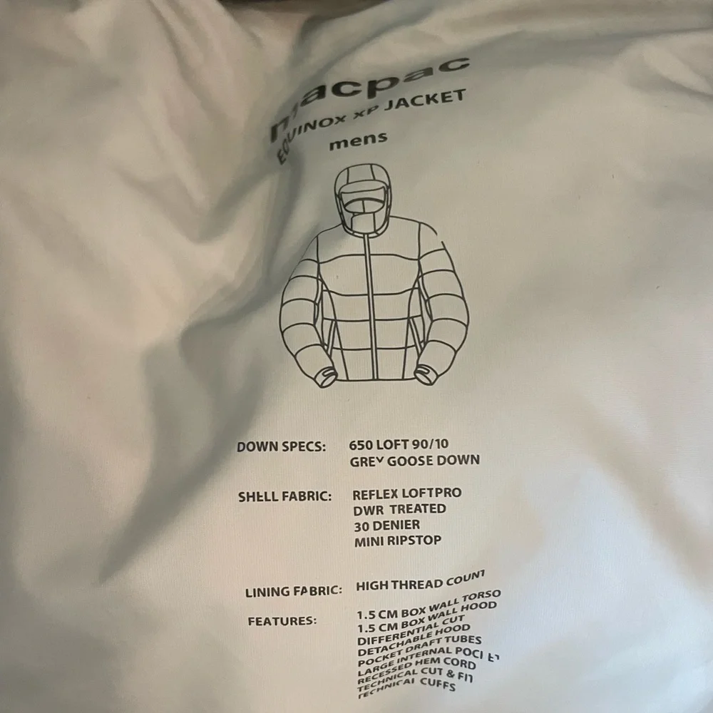 Macpac Men's Puffer Jacket in Charcoal Gray